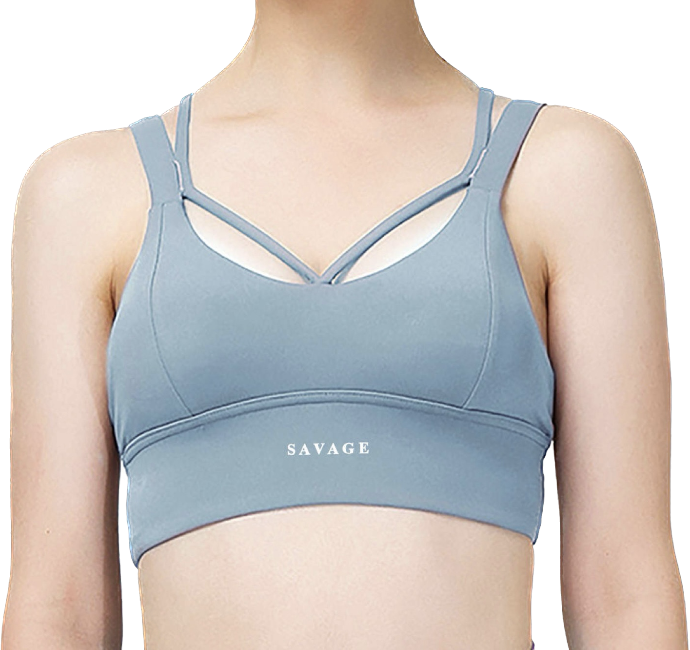 Savage- Dark Blue and Gray blue top.