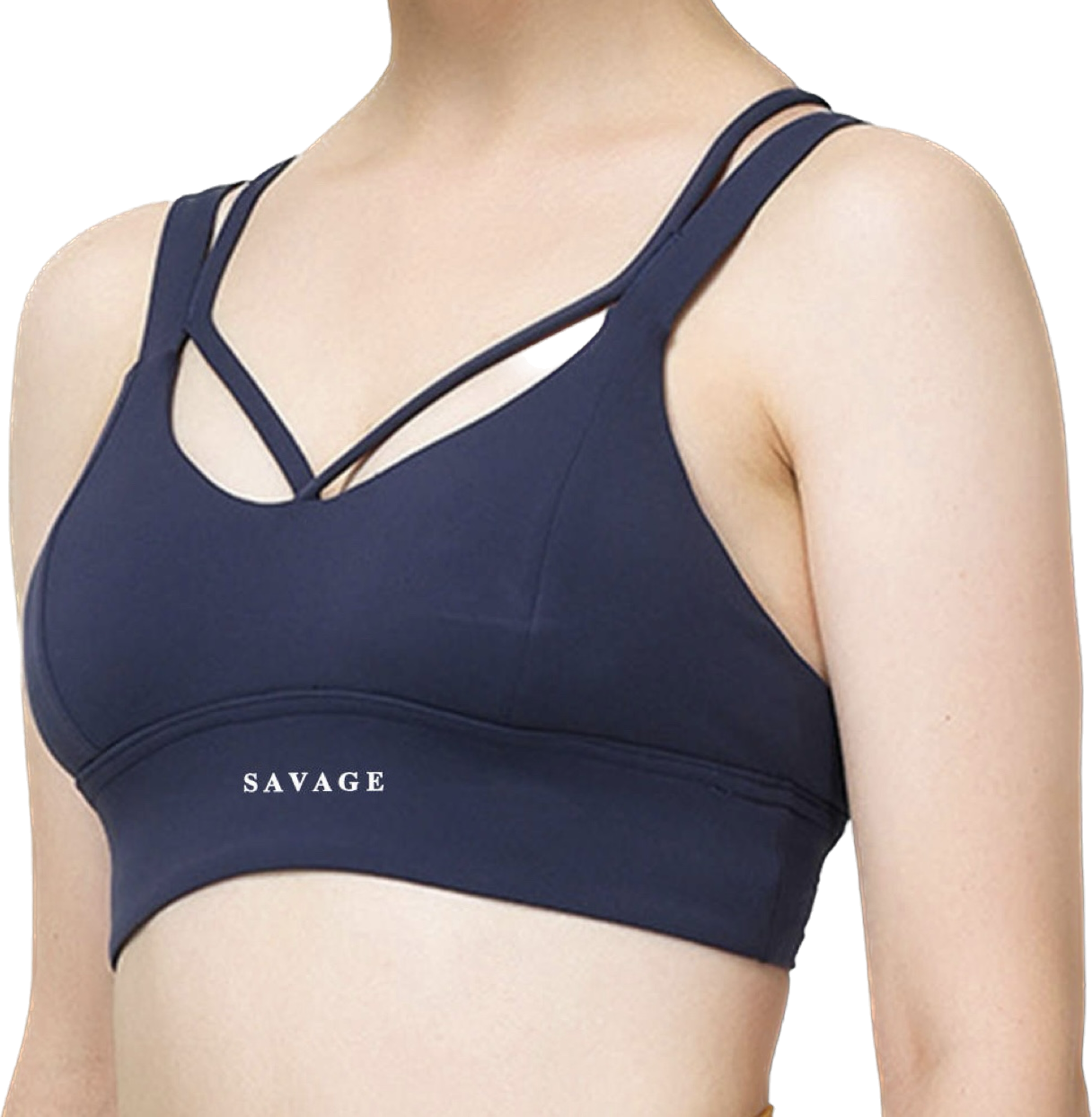 Savage- Dark Blue and Gray blue top.