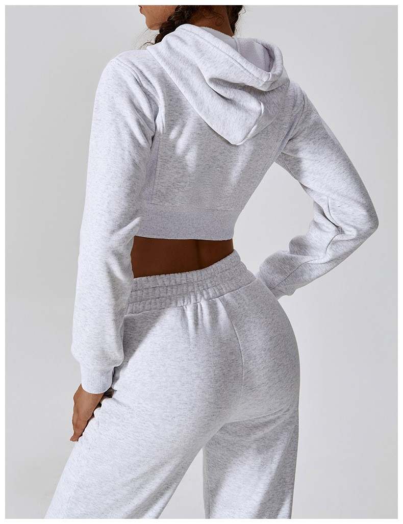 savage- Full set gray crop top Sweat suit.